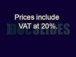 Prices include VAT at 20%.