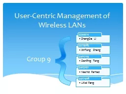 User-Centric Management of Wireless LANs