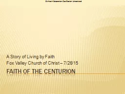 Faith of the Centurion