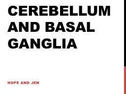 CEREBELLUM AND BASAL GANGLIA