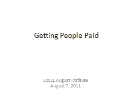 Getting People Paid