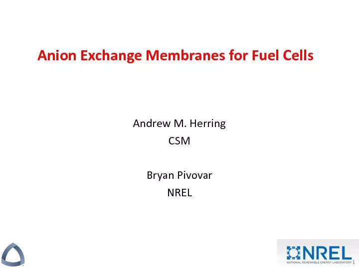 Anion Exchange Membranes for Fuel Cells