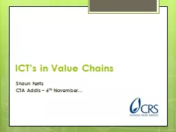 ICT’s in Value Chains