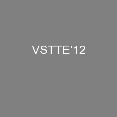 VSTTE’12
