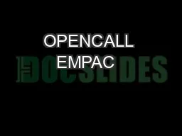 OPENCALL EMPAC  