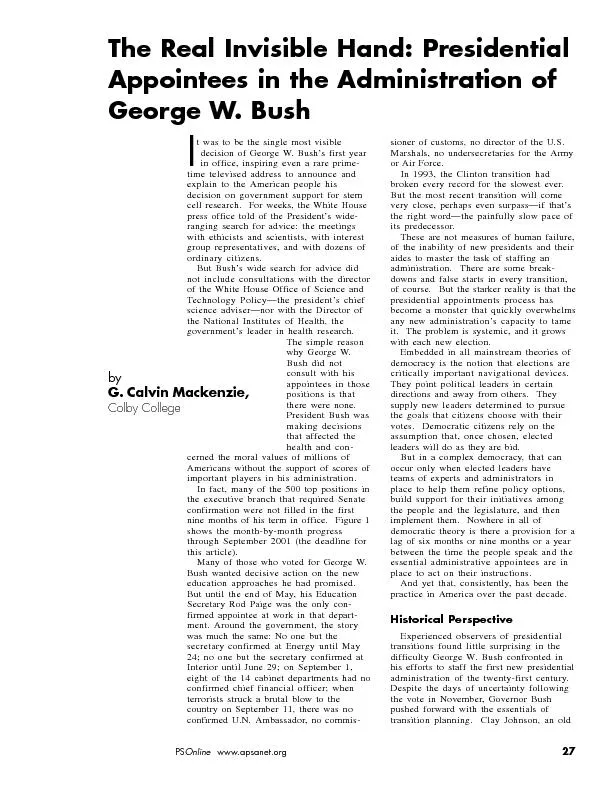 www.apsanet.orgGeorge W. Bushdecision of George W. Bush