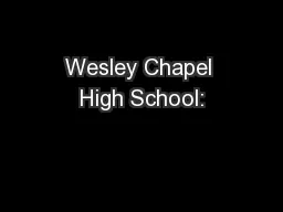 Wesley Chapel High School: