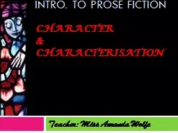 Intro. To prose fiction