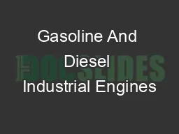 Gasoline And Diesel Industrial Engines