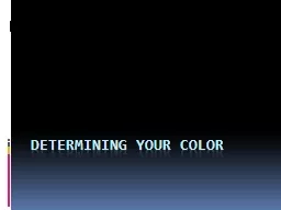 Determining Your Color