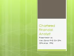 Chartered Financial Analyst