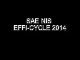 SAE NIS EFFI-CYCLE 2014