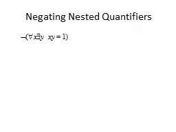 Negating Nested Quantifiers
