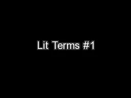 Lit Terms #1