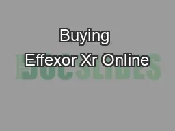 Buying Effexor Xr Online