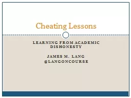 Learning from Academic Dishonesty