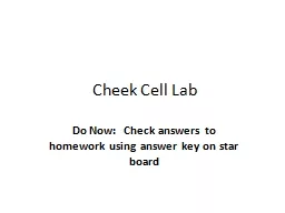 Cheek Cell Lab