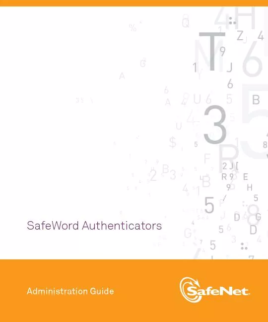 Administration GuideSafeWord Authenticators