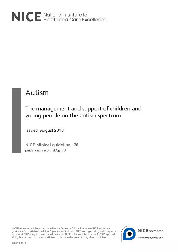 The management and support of children and