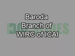 Baroda Branch of WIRC of ICAI