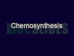 Chemosynthesis