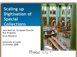 Scaling up Digitisation of Special Collections