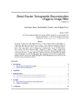 Direct Fourier Tomographic Reconstruction ImagetoImage Filter Release