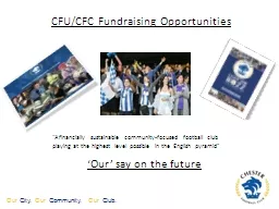 CFU/CFC Fundraising Opportunities