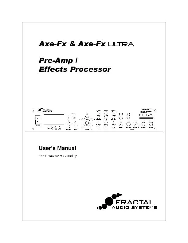 Pre-Amp / Effects Processor