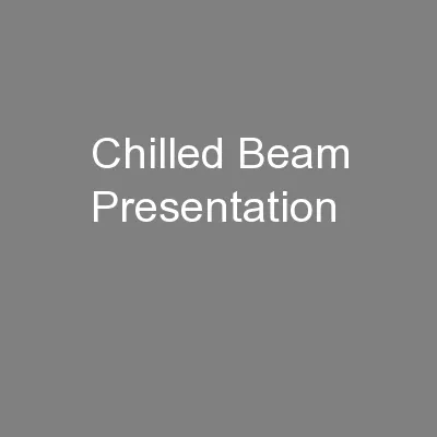 Chilled Beam Presentation