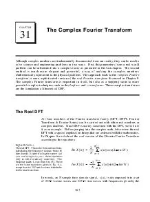 CHAPTER  Re cos Im sin EQUATION  The real DFT