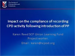 Impact on the compliance of recording CPD activity followin