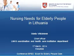 Nursing Needs for Elderly