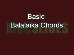 Basic Balalaika Chords