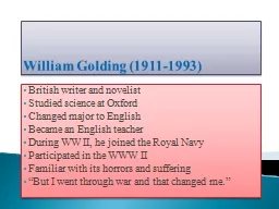 William Golding (1911-1993)
