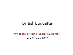 British Etiquette