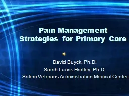1 Pain Management Strategies for Primary Care