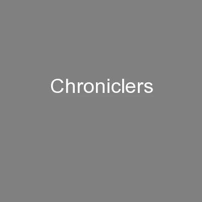 Chroniclers