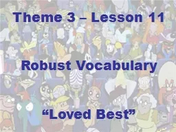 Theme 3 – Lesson 11
