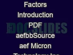 TN DRAM Module Form Factors Introduction PDF aefbbSource aef Micron Technology Inc