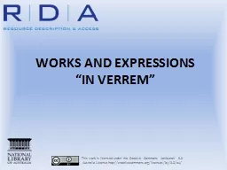 WORKS AND EXPRESSIONS