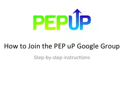 How to Join the PEP