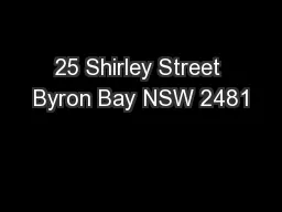 25 Shirley Street Byron Bay NSW 2481