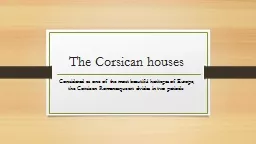 The Corsican houses