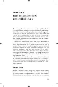 CHAPTER  Bias in randomized controlled trials The main appeal of the randomized controlled