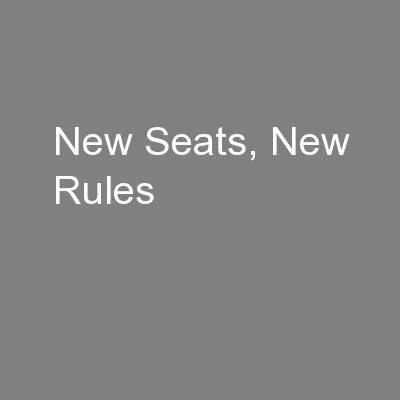 New Seats, New Rules