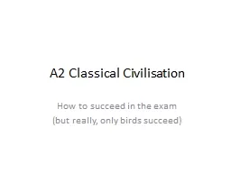 A2 Classical Civilisation