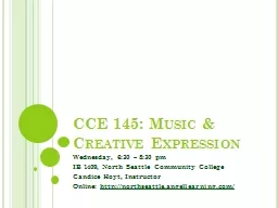 CCE 145: Music & Creative Expression