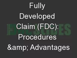 Fully Developed Claim (FDC): Procedures & Advantages