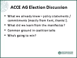 ACCE AG Election Discussion